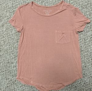 American eagle orange pocket tshirt